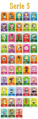 Mini NFC Karten kompatibel mit Nintendo Switch 1 und 2 für Animal Crossing New Horizons [Serie zur Auswahl] (Serie 5 / 48x Stück/Nr. 401-448)