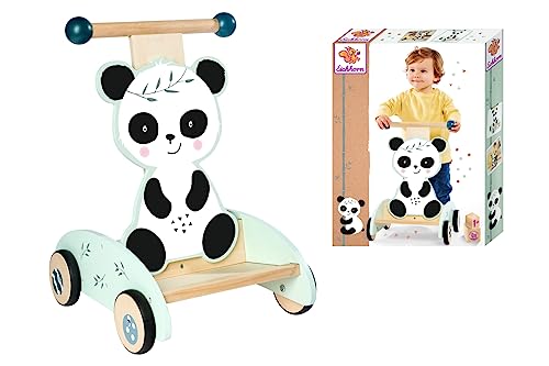 Eichhorn 100003810 - Schiebe-Lauflernwagen mit leiser Gummilauffläche & Ablagefach, inkl. Verstellbarer Bremse, fördert die ersten Schritte, 34x40x52 cm groß, aus Birkenholz, ab 1 Jahr