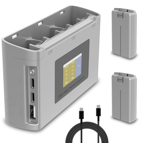 DJI Mini 4K/2 SE intelligenter Akku 2400mAh 2 ×, LCD-Anzeige Zweirichtungsladestation mit Ladegerät