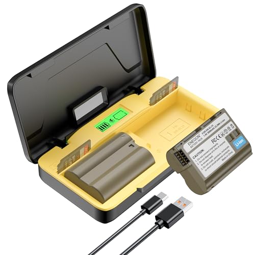 ENEGON EN-EL15/EL15C Dual akku (3000mAh) und 20W Storage Schnellladegerät Set kompatibel mit Nikon Z5,Z6,Z7,Z8,Z6iii,ZF,D7000,D7100, D7200, D7500, D610, D810,D800 D600 D800e D850 D880 Digitalkamera