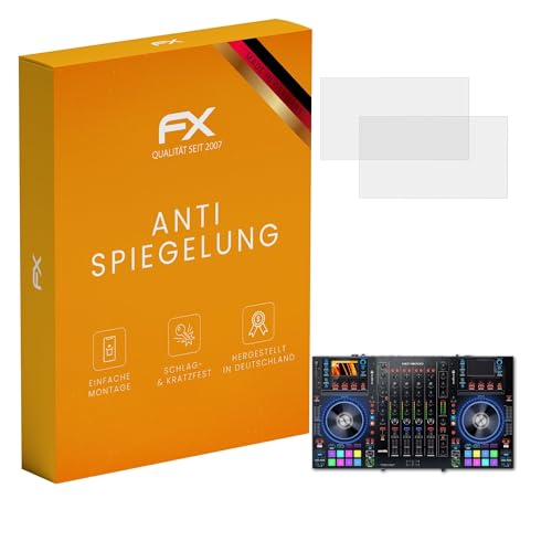 atFoliX Panzerfolie kompatibel mit Denon DJ MCX8000 Schutzfolie, entspiegelnde und stoßdämpfende FX Folie (3er Set)