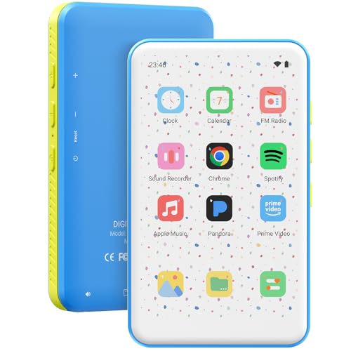 132GB MP3 Player mit Bluetooth und WiFi, 4.0 Zoll Touchscreen MP3 MP4 Player, Portable Android MP3-Player mit Spotify, Audible, Amazon Music, Deezer, HiFi Musik Player mit Lautsprecher, FM Radio