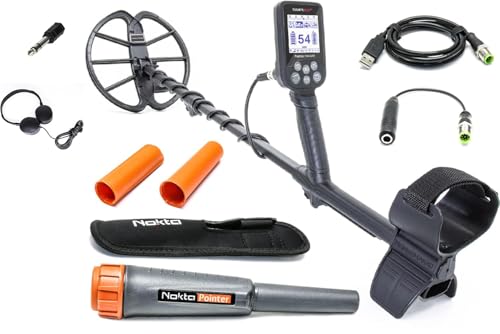 Nokta Simplex+ Profi Komplettset mit Nokta-Pointer pinpointer, FRÜHJAHRSANGEBOT!, Metallsuchgerät, IP68 Komplett wasserdicht, Detektor mit Köpfhohrer
