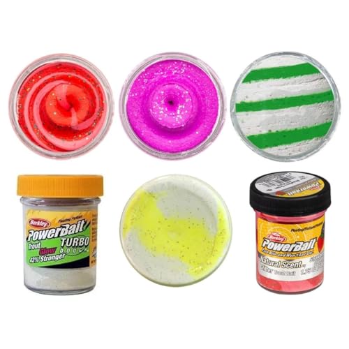 A&M Angelsport Powerbait Troutbait Paket 9-5 Gläser Gemischt Forellenteig