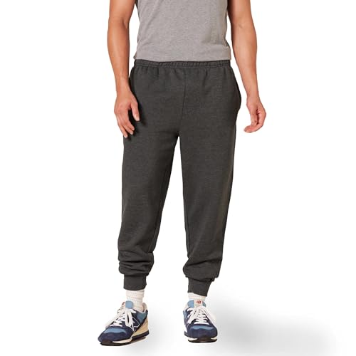 Amazon Essentials Herren Entspannte Jogginghose, Fleece, Bequeme Passform, Dunkelgrau, XXL