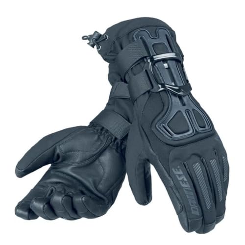 Dainese Erwachsene Skiprotektor D-Impact 13 D-Dry Gloves Snowboard Handschuhe mit Protektor, Schwarz/Carbon, M