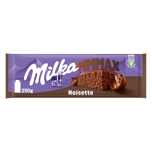Milka MMMAX Noisette – Alpenmilch- Schokolade mit zart-cremiger Haselnussfüllung – 250g