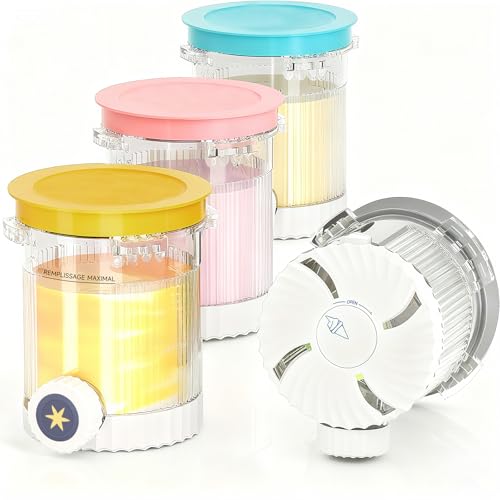 Vione Creami Swirl 16 oz-Becher für Ninja Swirl von CREAMi Eiscreme- und Softeismaschine- 4 Stück Swirl Creami Behälter für Ninja NC700 NC701EU Serie, BPA-frei, Spülmaschinenfest