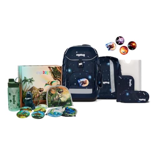 ergobag Maxi Jumbo Schulrucksack Set 7tlg. inkl. Fan-Box (KoBärnikus Galaxy Glow)