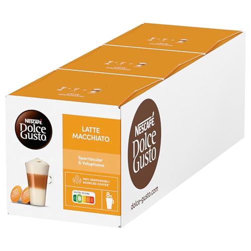 NESCAFÉ DOLCE GUSTO Latte Macchiato Kaffeekapseln 3er Pack (3 x 16 Kapseln)
