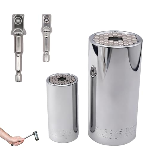 4 Stück Universelle Steckschlüssel, Multifunktionales Werkzeug-Set für Männer, Universal Nuss Steckschlüssel, verstellbar von 7-19 mm und 11-32 mm, für die Automobilindustrie und Heimwerker