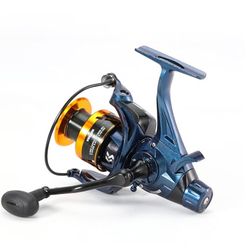 Yun Nong Karpfenangelrolle, 5 + 1 abgeschirmte Edelstahl-B-Carbon Fiber Drag Karpfenrollen, für Salzwasser oder Süßwasser Spinnrollen, Angelrollen (5000)