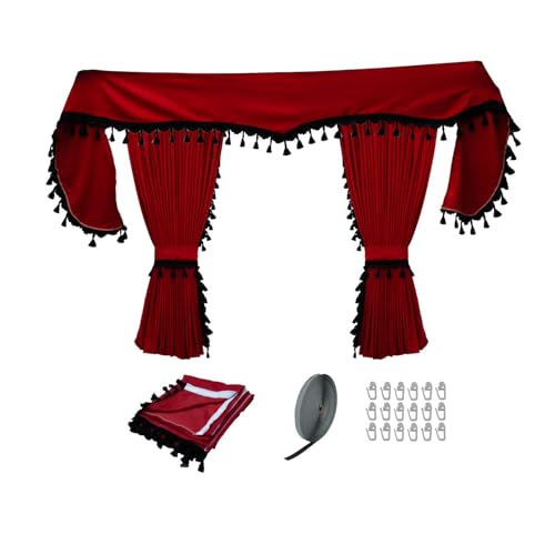 Gardinen by Justyna LKW Gardinen Vorhänge 5 Teilig Verdunkelung Blickdicht Lichtschutz Pflegeleicht 50 Gardinenhacken