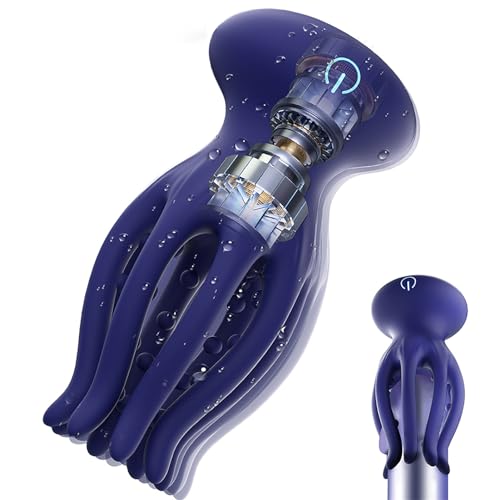 HXLXW Glans Stimulator Man Trainer Vibrator Electric Glans Vibrator mit 10 Vibrationsmodi Tentakelstimulation Penis Massager Penis Trainer Silicone Masturbator Cup Masturbators Sex Toy for Men