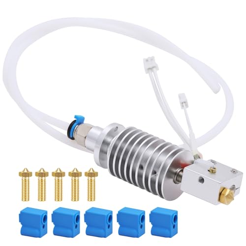 LANKEGU Hotend-Kit für Anycubic Vyper, 3D-Drucker zusammengebautes Hotend-Kit mit 5 Silikonsocken und Düsen für Vyper Filament 3D-Drucker
