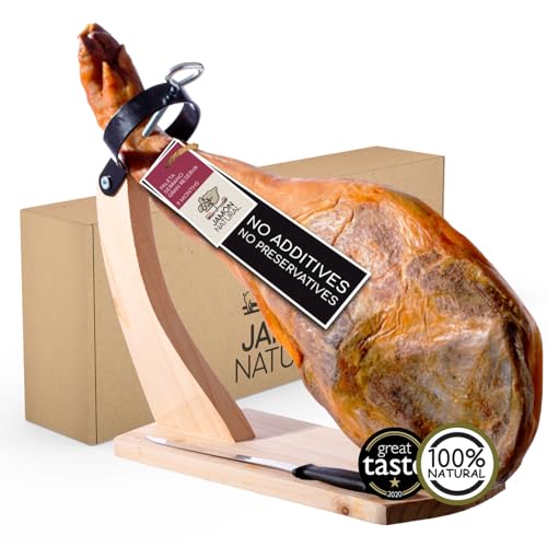 Jamon Serrano Spanischer Schinken-Set | 3,5 kg Paleta Serrano Gran Reserva | 100% Natürlich - Ohne Zusatzstoffe oder Konservierungsmittel | Great Taste Awards 2020 | Gold Star Gewinner Serrano
