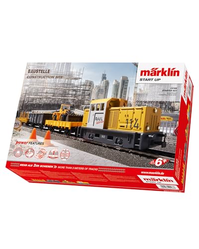 Märklin 29188 Modellbahn Modelleisenbahn Start Up Startpackung Baustelle, Spur H0 Startset. Lokomotive, Wagen, Schienen und Steuergerät im Starterset enthalten