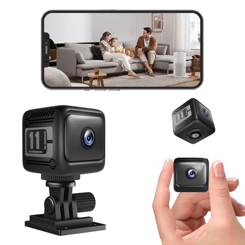 ONGNIUU Mini Kamera, Mini Kamera Überwachung Innen, 1080P WiFi Mini-Kamer a, mit Nachtsicht & Bewegungserkennung, Kostenloser Cloud-Speicher & TF-Speicher, für Startseite Büro Sicherheit (W11)