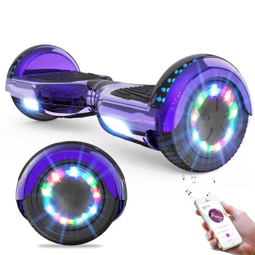 GeekMe Hoverboards 6.5”Zweimotoren 2-Rad-Hoverboards Hoverboards mit LED-Leuchten Bluetooth