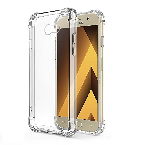 Transparent Silikonhülle TPU Anti-Shock für Samsung Galaxy A3 2017, Handyhülle Premium Kratzfest TPU Durchsichtige Schutzhülle