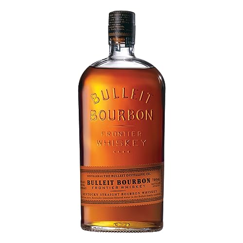 Bulleit Bourbon Frontier, American High Rye Whiskey, Geschenkempfehlung für Freunde & die Liebsten, handverlesene Kentucky Tradition, 45% vol, 700ml Einzelflasche