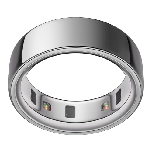 Oura Ring 4 - Silber - Größe 8 - Smart Ring | Messen Sie zuerst mit Oura Ring 4 Sizing Kit | Sleep Tracking Wearable - Herzfrequenz - Fitness Tracker - Bis zu 8 Tage Batterielaufzeit