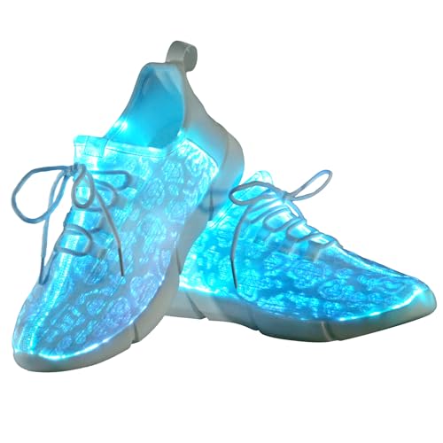 Shinmax Led Schuhe Herren Damen 11 Farbe USB Aufladen Leuchtende Walkingschuhe Schuhe mit Heller Sohle für Geburtstage
