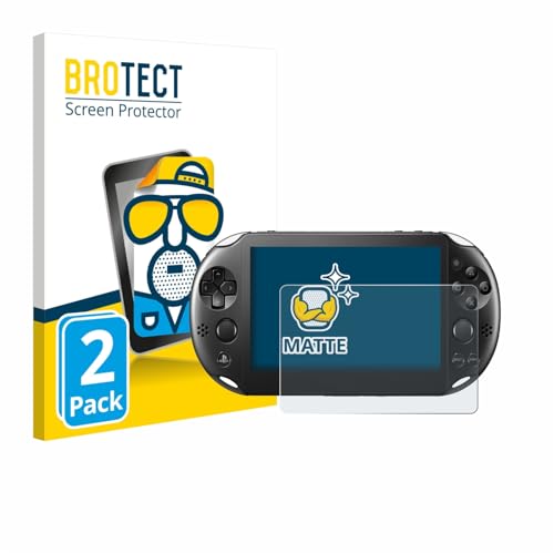 BROTECT Entspiegelungs-Schutzfolie für Sony Playstation PS Vita Slim (2 Stück) Matte Displayschutz-Folie, Anti-Reflex, Anti-Fingerprint