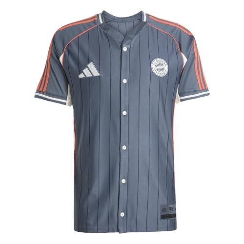 adidas FC Bayern München Baseball Trikot Jersey (DE/NL/SE/PL, Alphanumerisch, M, Regular, Regular, Grey)