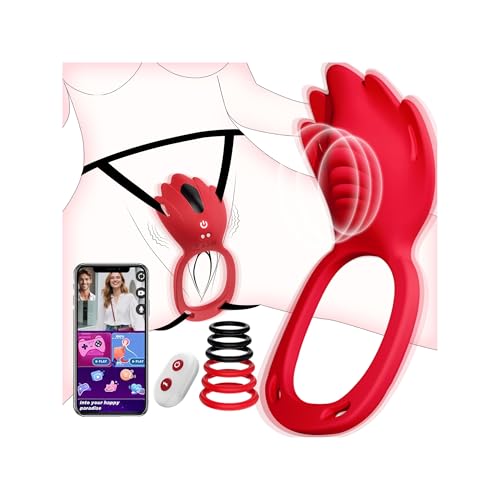 Tagnaff BDSM Sex Spielzeug für die Paare Frau Männer Extrem Sex, KI-Dialog Vibratorensets für Frauen Klitoris, mit Pornospiel-App, 6Penisring, Leise Butterfly Vibrator Sex Toys, 9 Vibration für Frauen