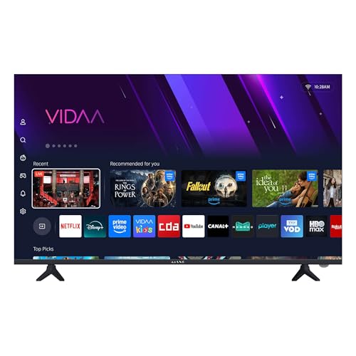 Kiano Elegance 32 Zoll Smart TV – HD Ready LED Fernseher mit Triple Tuner (DVB-T2/S2/C), VIDAA OS, WLAN, USB-PVR, 3× HDMI, randloses Design