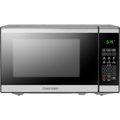 Chefman Mikrowelle 20L 800W 6 Voreinstellungen 10 Leistungsstufen Digitalanzeige Eco-Modus Memory-Funktion Stummschaltung Kinderschutz