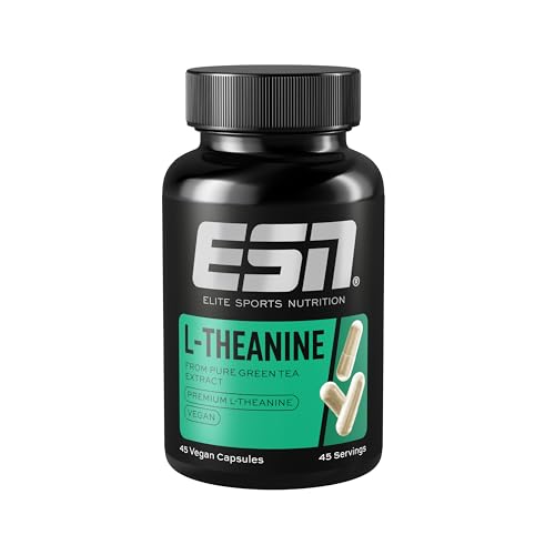 ESN L-Theanine, 45 Kapseln, 100 mg L-Theanine pro Portion, mentale Entspannung & Fokus, vegan, made in Germany
