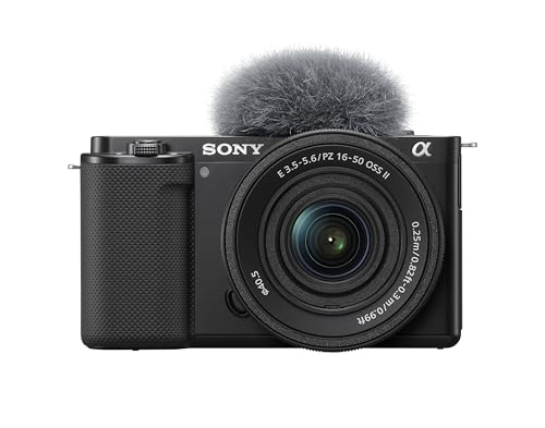 Sony ZV-E10K Systemkamera (APS-C) mit 16-50 mm f/3,5-5,6 II Power Zoom Kit-Objektiv – dreh- und schwenkbarer Bildschirm, Echtzeit-Augenautofokus, ideal für Vlogger & Einsteiger