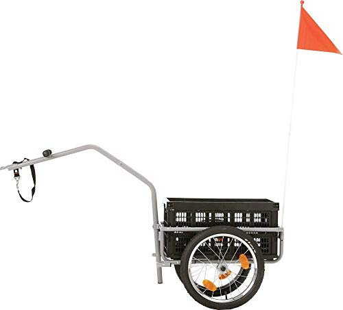FISCHER Lastenanhänger Profi Plus III für alle gängigen Fahrräder von 26-28 Zoll, Zuladung 30 kg