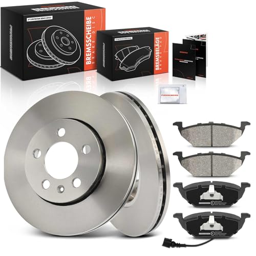 Frankberg 2x Bremsscheiben + 4x Bremsbeläge Vorderachse mit Bremsenschmiermittel Kompatibel mit A3 8L1 1996-2003 O.c.t.a.v.i.a I 1U2 1996-2010 Golf IV 1J1 1997-2005 Replace# 1J0698151E