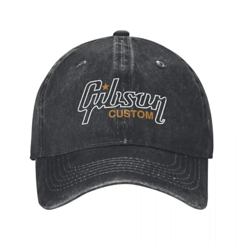 G-Gibsons The Guitar Paul Unisex Style Baseballmützen Rock Logo Distrsted Washed Caps Hut Casial Outdoor Verstellbare Snapback Cap