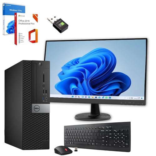 PC-Paket SFF | Intel Core i7 | 32 GB RAM | SSD 1 Tera | Win 11 Pro + Monitor 27 Zoll FullHD + Kit Maus und Tastatur Italienisch Office WLAN und Bluetooth