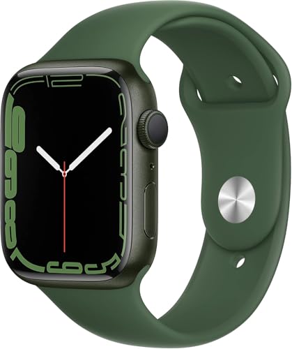 Apple Watch Series 7 (GPS, 45 mm) – Grünes Aluminiumgehäuse mit Clover Sportarmband (Generalüberholt)