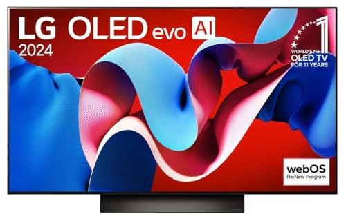 LG OLED48C44LA TV 48 Zoll (121 cm) 4K OLED evo AI TV (α9 Gen7 4K AI Prozessor, webOS 24, 120Hz (VRR bis zu 144Hz)) [Modelljahr 2024]