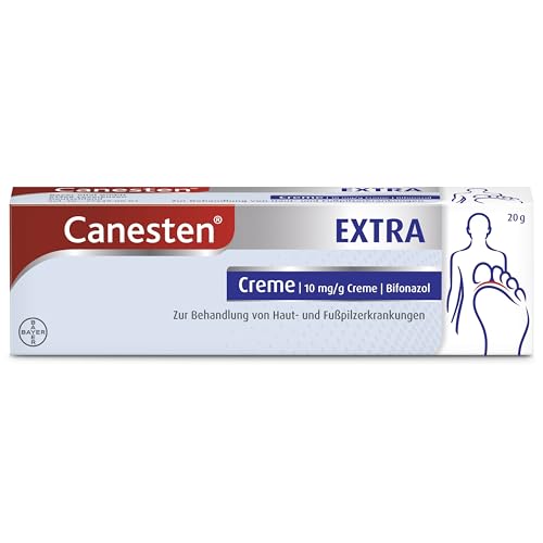 Canesten EXTRA Creme - zur Behandlung von Hautpilz und Fußpilz - schnell wirksam gegen alle relevanten Pilzinfektionen - mit Bifonazol - 1 x 20 g