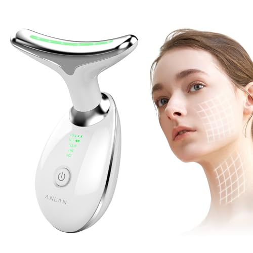 Gesichtsmassagegerät, ANLAN Gesicht Schönheit Gerät mit 3 Modi für Gesichtsmassage, 45℃ Beauty Gesichtsgerät für Gesichtspflege & Hautkomfort, Massagegerät Gesicht für Damen und Herren