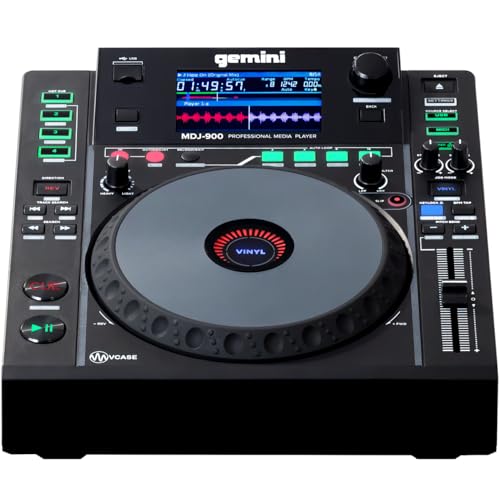 Gemini Sound MDJ-900 - Professioneller USB-Media-Player mit großem 8-Zoll-Bildschirm und berührungsempfindliches Jog-Rad