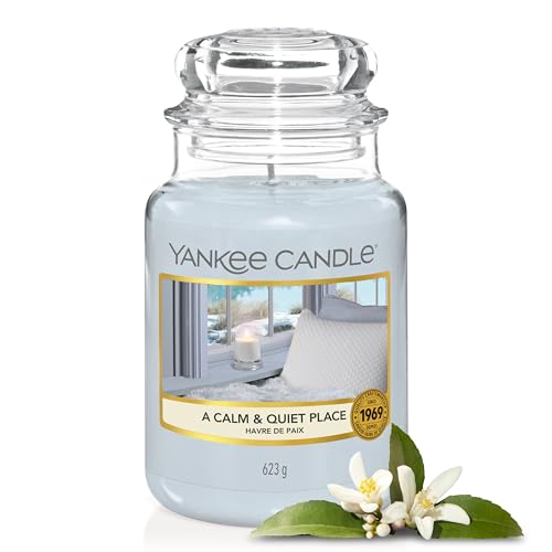 Yankee Candle Duftkerze im Glas (groß) | A Calm & Quiet Place | Kerze mit langer Brenndauer bis zu 150 Stunden | Perfekte Geschenke für Frauen