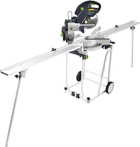 Festool Kapp-Zugsäge KS 120 REB-Set-UG KAPEX (mit Kreissägeblatt WOOD UNIVERSAL, Winkelschmiege, Werkstückklemme, Innensechskantschlüssel, Untergestell, Kappanschlag)