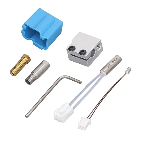 3D Drucker Hotend Kit Extruder Ersatzteile Hotend Düsen Set für Sidewinder X1 X2 Genius, 0.4mm Messingdüse 24V Heizrohr Thermistor Komplettset