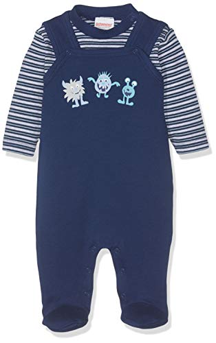 Schnizler Baby - Jungen Strampler-set Interlock 2-teilig Kleine Monster 813151, 11 - Marine, 56