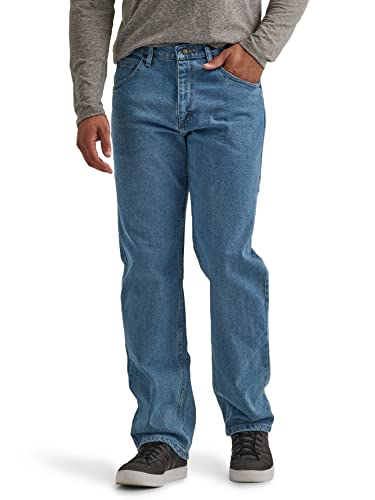 Wrangler Authentics Herren-Jeans mit 5 Taschen, Klassische, Flexible, lässige Passform, Light Stonewash Flex, 33W / 29L