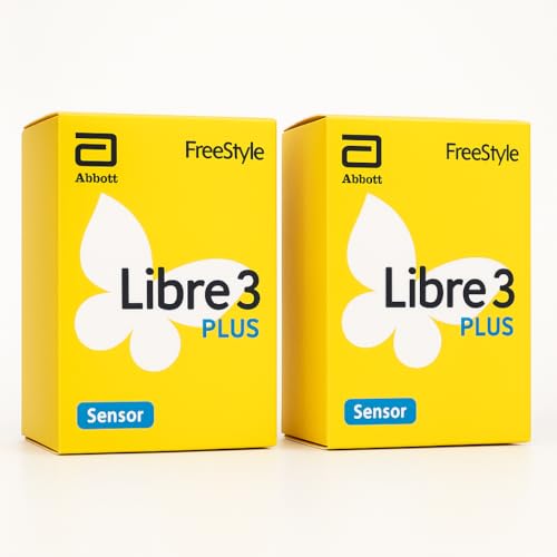Abbott Freestyle Libre 3 Plus Sensor 2 Stück Echtzeit-Glukosemessung kontinuierliches Glukosemonitoring (CGM) two pieces diskret & bequem 15 Tage Tragedauer