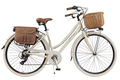 Via Veneto by Canellini – Citybike CTB, Vintage-Damenfahrrad, Aluminium (Cremefarben, 46)